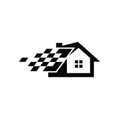 vector house race icon