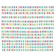 Arrangement of Symmetrical Multicolored Rectangles on White Background in Bright Palette