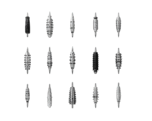 Array of Auger Bits in Various Sizes and Shapes