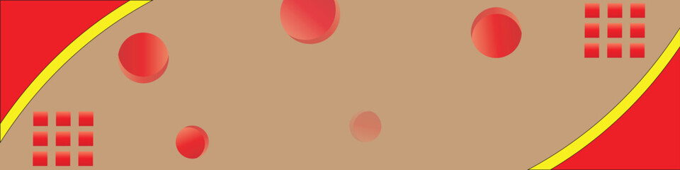 Abstract Red and Yellow Geometric Background: Modern, Minimalist Design with Copy Space.