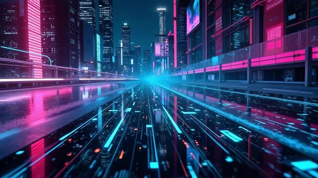 futuristic cyberpunk city