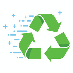 Obraz premium Fast and efficient recycling symbol, promoting eco-friendly practices.