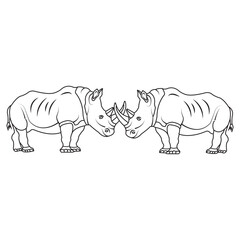 one-horned rhinoceros icon