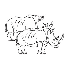 one-horned rhinoceros icon