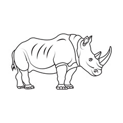one-horned rhinoceros icon