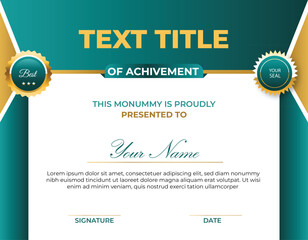 Elegant Certificate of Achievement Template Vector Design