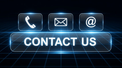 Contact us buttons with icons for communication