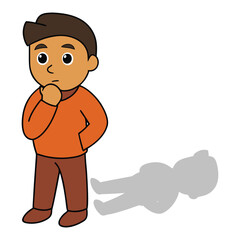 A man thinking about something