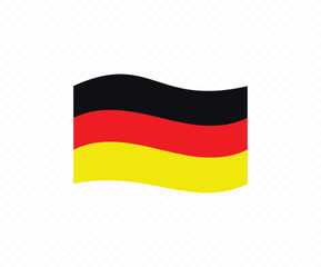 Germany waving flag icon. German flag icon vector design and illustration.

