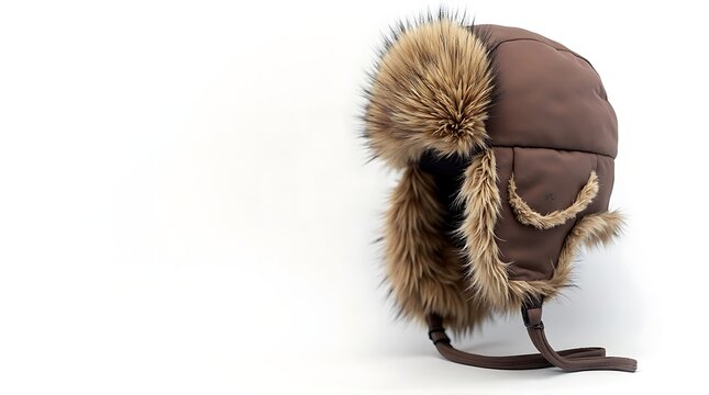 brown faux fur ushanka hat winter clothing