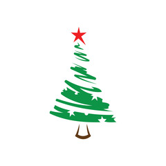 Obraz premium Merry Christmas tree design
