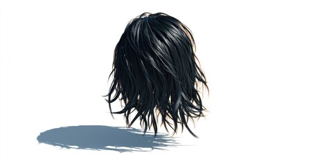 Fototapeta premium Dark, voluminous hair, back view
