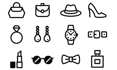 Fototapeta premium WebExplore a glamorous collection of fashion accessories, including a stylish handbag, elegant heels, and sparkling jewelry, perfect for adding a touch of sophistication to any design project