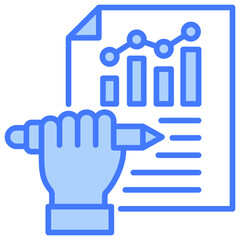 Obraz premium Analysis Blue Icon
