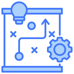 Obraz premium Strategic Blue Icon