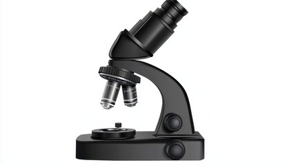 Black Microscope for Scientific Research and Laboratory Observation