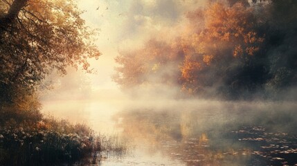 Fototapeta premium Misty Morning Reflection