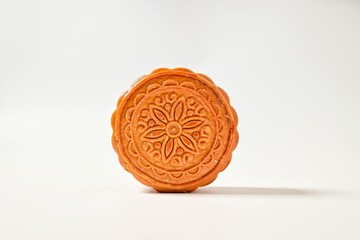 Moon cake on white  background,chinese style,Mid-Autumn Festival