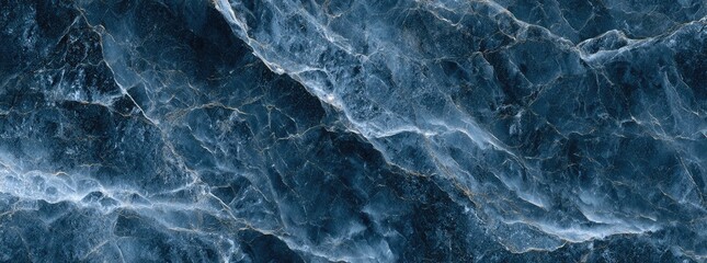 Fototapeta premium Deep blue marble texture with golden veins