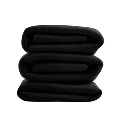 Neatly Folded Black Clothes Isolated