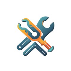 Repair Tools Wrench and Pliers Icon - Service and Maintenance Symbol