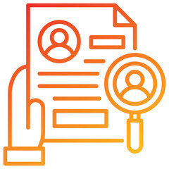 Recruitment Line Gradient Icon