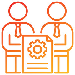 Collaborate Line Gradient Icon