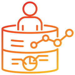 Data Analytics Line Gradient Icon