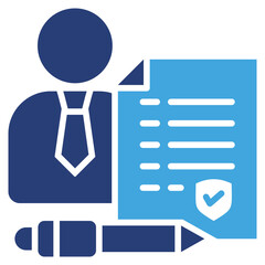 Policy Two Color Icon