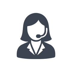 Woman Call Center Icon