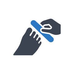 Obraz premium Woman Pedicure Icon