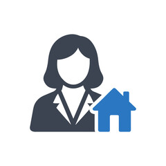 Woman Real Estate Icon