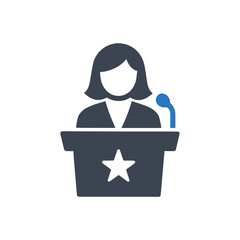 Woman Politician Icon