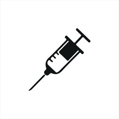 Fototapeta premium Flat syringe graphic, ideal for medical, hospital, or pharmaceutical design elements