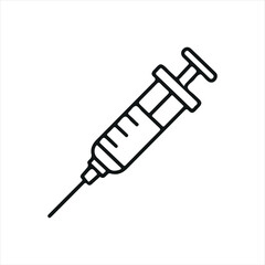 Fototapeta premium Flat syringe graphic, ideal for medical, hospital, or pharmaceutical design elements