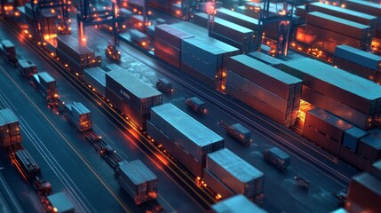 Obraz premium Enhancing networked logistics infrastructure integration a global perspective on technology and supply chain management