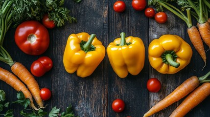 Harvesting organic yellow bell peppers in vibrant vegetable garden a sustainable farming guide