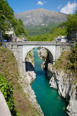 Fototapeta premium Green Soča river in Slovenia