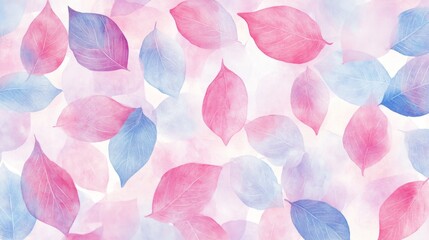 Creating a seamless pattern of delicate watercolor leaves for home decor nature-inspired digital art soft color palette aesthetic design