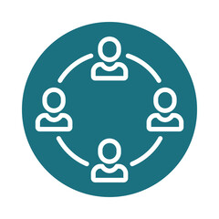 Teamwork and collaboration icon