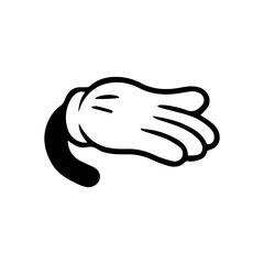 Retro cartoon  hands gesture comic doodle.