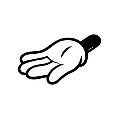 Retro cartoon  hands gesture comic doodle.