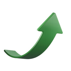 Green arrow curves upward indicating growth and progress against a black background