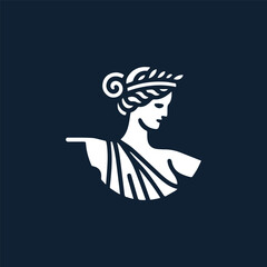 Majestic Greek Lady Logo