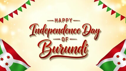 Celebrating Burundi independence day with festive flags and bright decorations