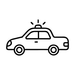 Car accident police car icon transparent background