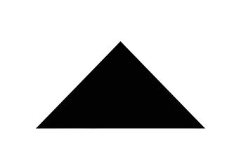 Fototapeta premium A black triangle is centered on a white background