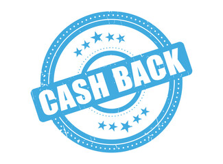 Obraz premium Cash Back Rubber Stamp Seal with a Dotted Circle