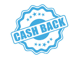 Cash Back Rubber Stamp Seal with a Decorative Border