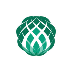 Obraz premium Teal patterned sphere design